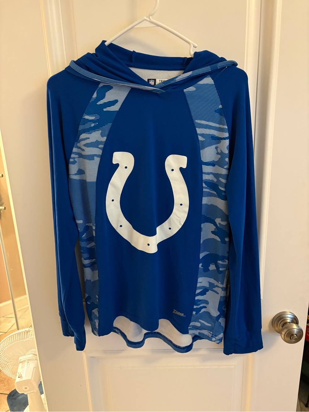 Indianapolis Colts Zubaz Blue Hoodie Pullover